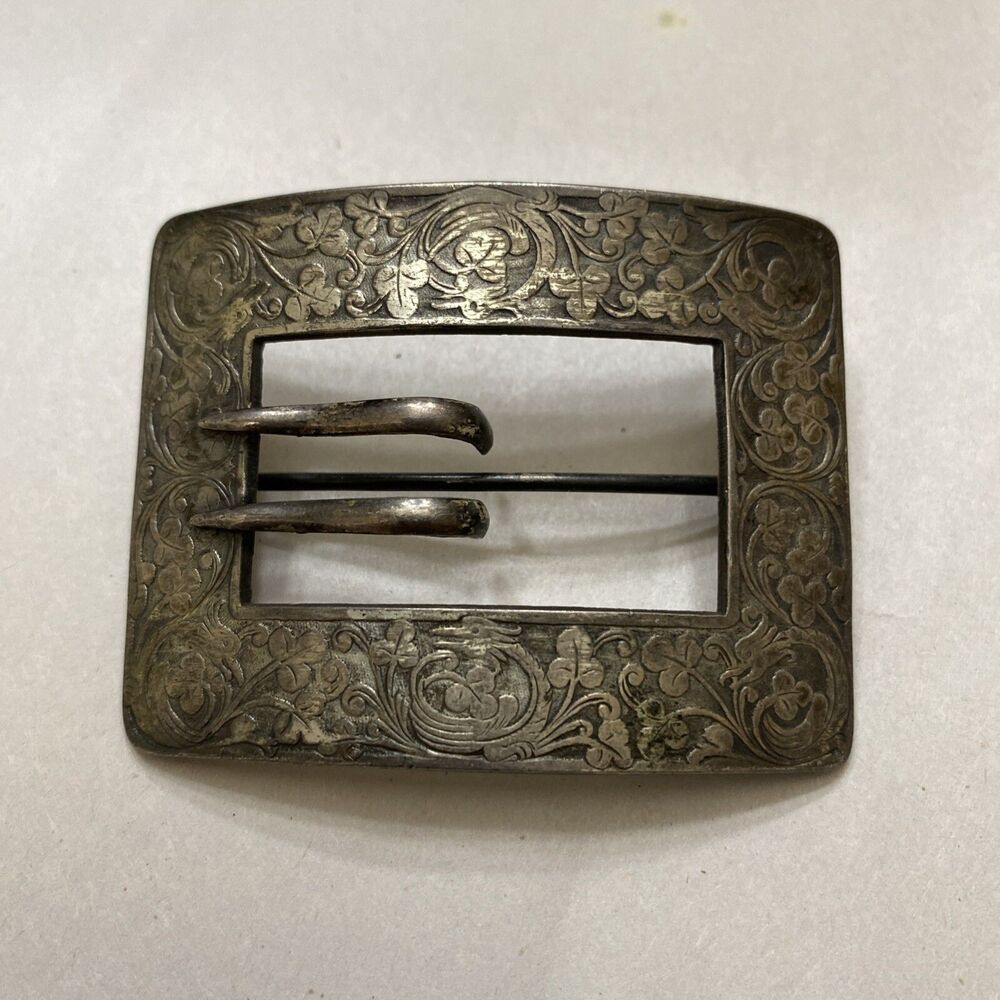 EA & CO - Bliss Bros Brothers Sterling Silver Art Nouveau Buckle Brooch Pin